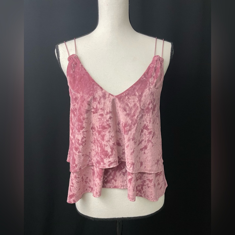 Express Velvet Pink Layered Cami Top
